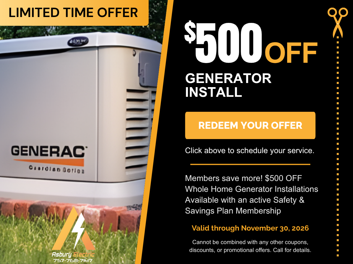 $500 off generator install